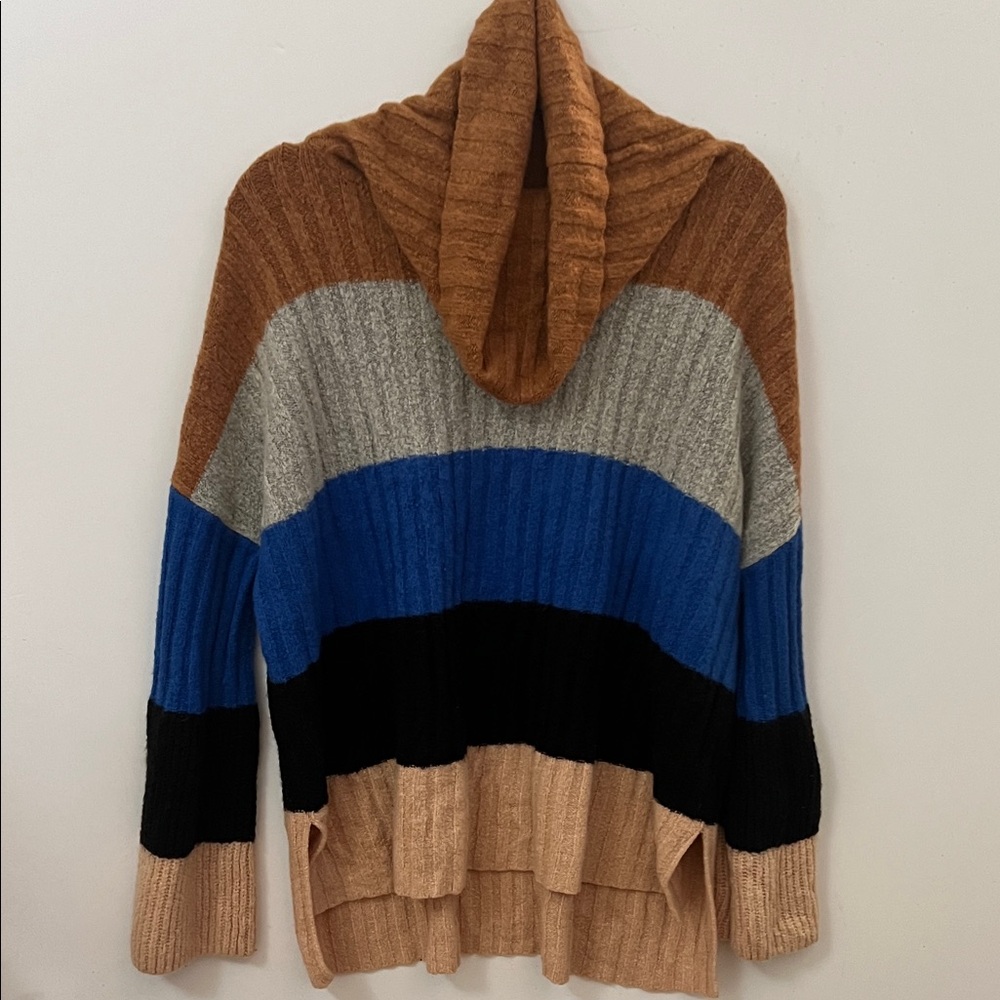 ALTAR’D STATE COLORBLOCK COWL NECK SWEATER SIZE XS‎